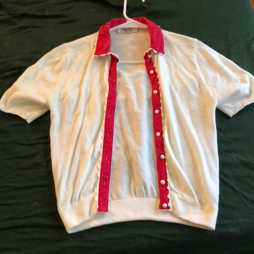 Short sleeve vintage sweater